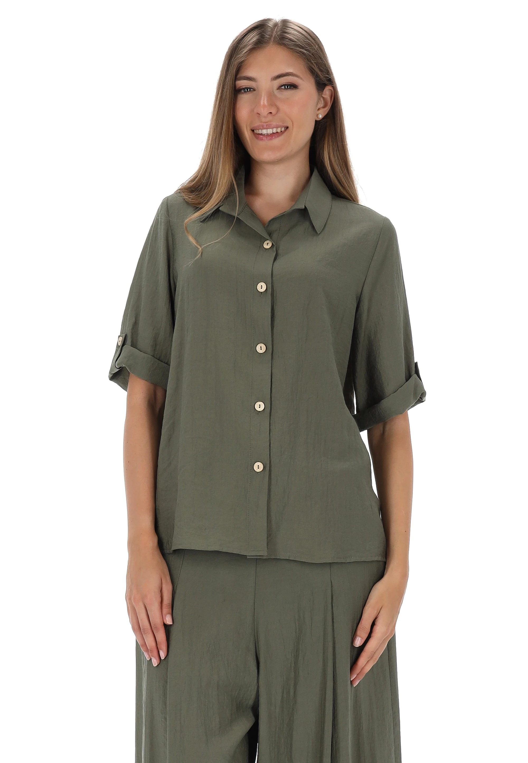 Camicia con risvolto manica Pierr Day donna